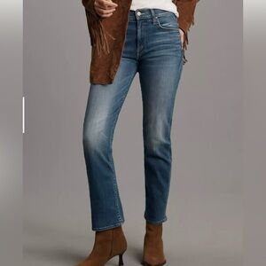 MOTHER NWT The Rider Mid-Rise Straight-Leg Ankle Jeans Size: 28